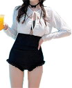 水着 レディース 2点セット 長袖 セパレート スイムウェア ビキニ ビーチウェア セクシー 可愛い おしゃれ 露出控えめ 海水浴 大人 女子 水陸両用 可愛い セクシー 女性 着痩せ セットアップ
