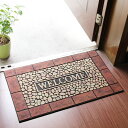 ドアマット 玄関マット welcome 45*75 屋外 屋内 兼用 泥落とし 業務用 カラー 北欧 おしゃれ 花柄 タマイシ 石柄 洗える 開運 ゴム製品 耐...