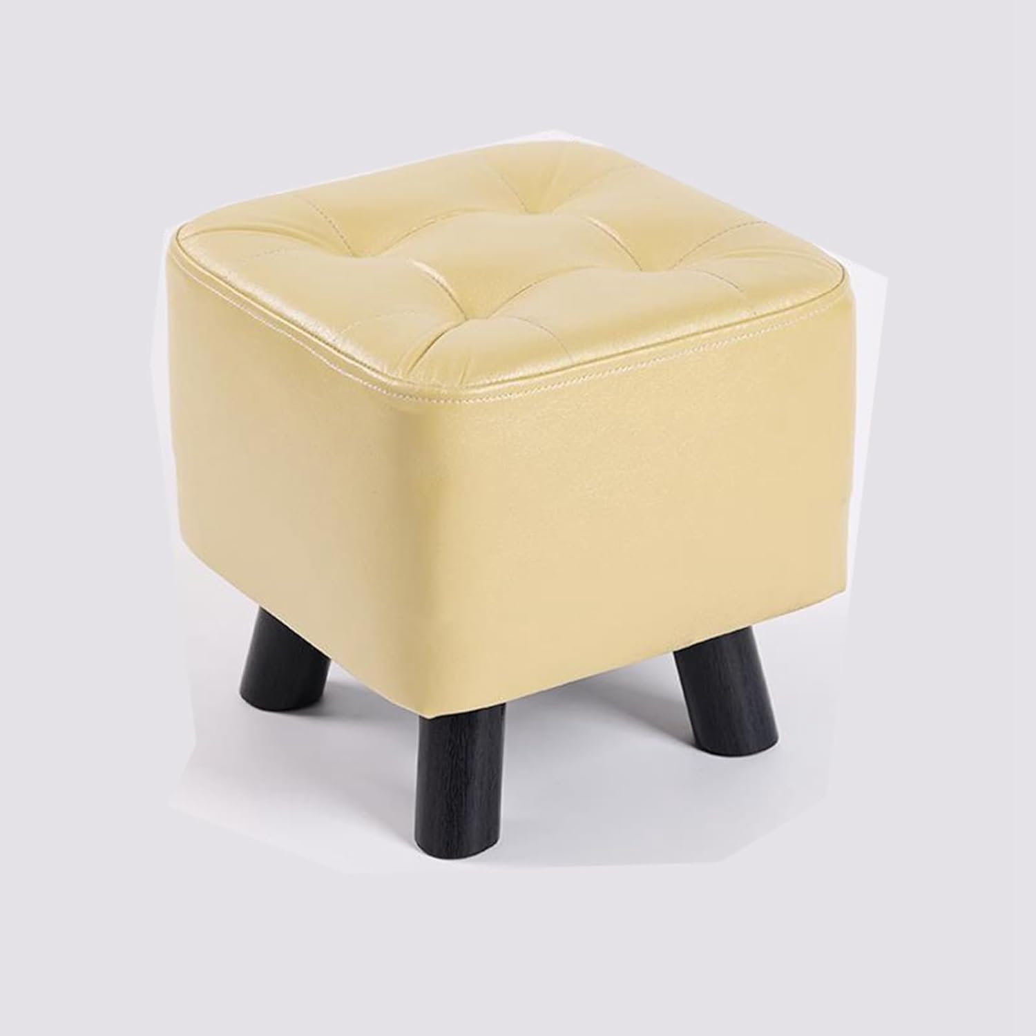 スツール 足置き 靴替えスツール オットマン PU素材 ソフトスツール 四角 ローチェア 座れる 足置き台..