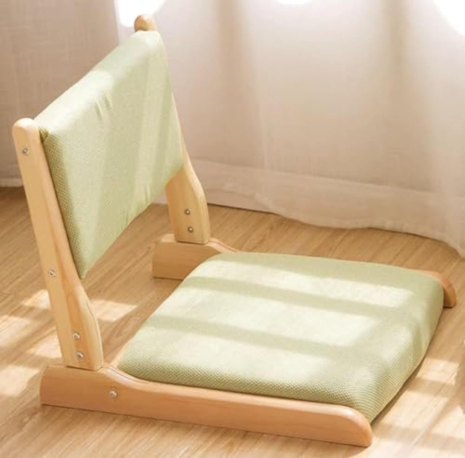 和座椅子 折りたたみ椅子 フロアーチェア 木製座椅子 無脚の椅子 ローチェア 背もたれクッション椅子 ..