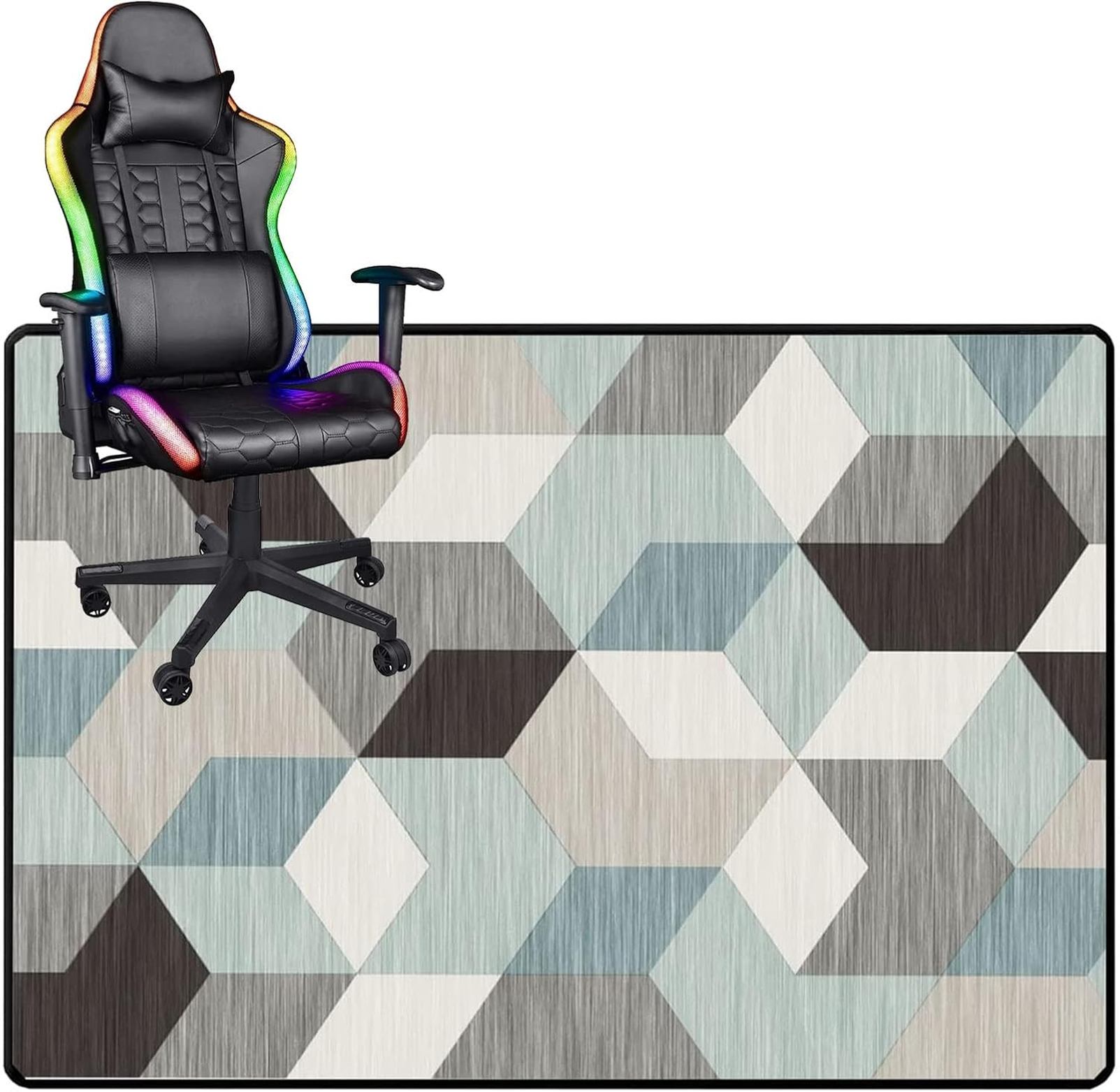 チェアマット ゲーム用コンピューター多目的ノンスリップハードウッドフロアプロテクターオフィスローリングチェア用フロアプロテクター ゲーミングチェアマット用 ゲーミングチェアマット 滑り止め マット 椅