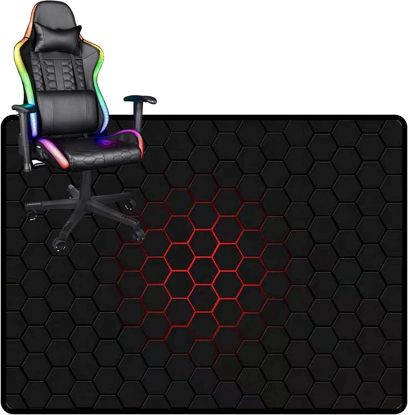 チェアマット オフィスチェアマット用ハードフロアプロテクターマット 床用ノンスリップゲーミングチェ..