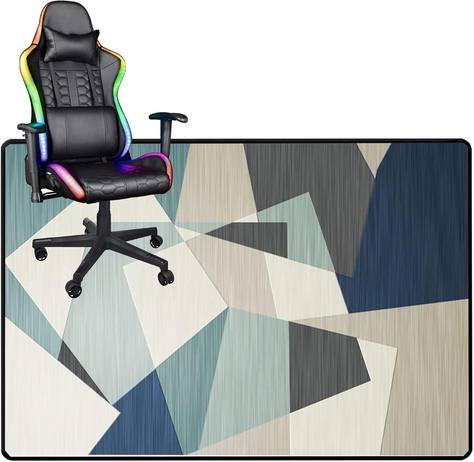 チェアマット オフィスチェアフロアプロテクションマット 滑り止めの洗濯可能なアンダーレイフロアプロ..