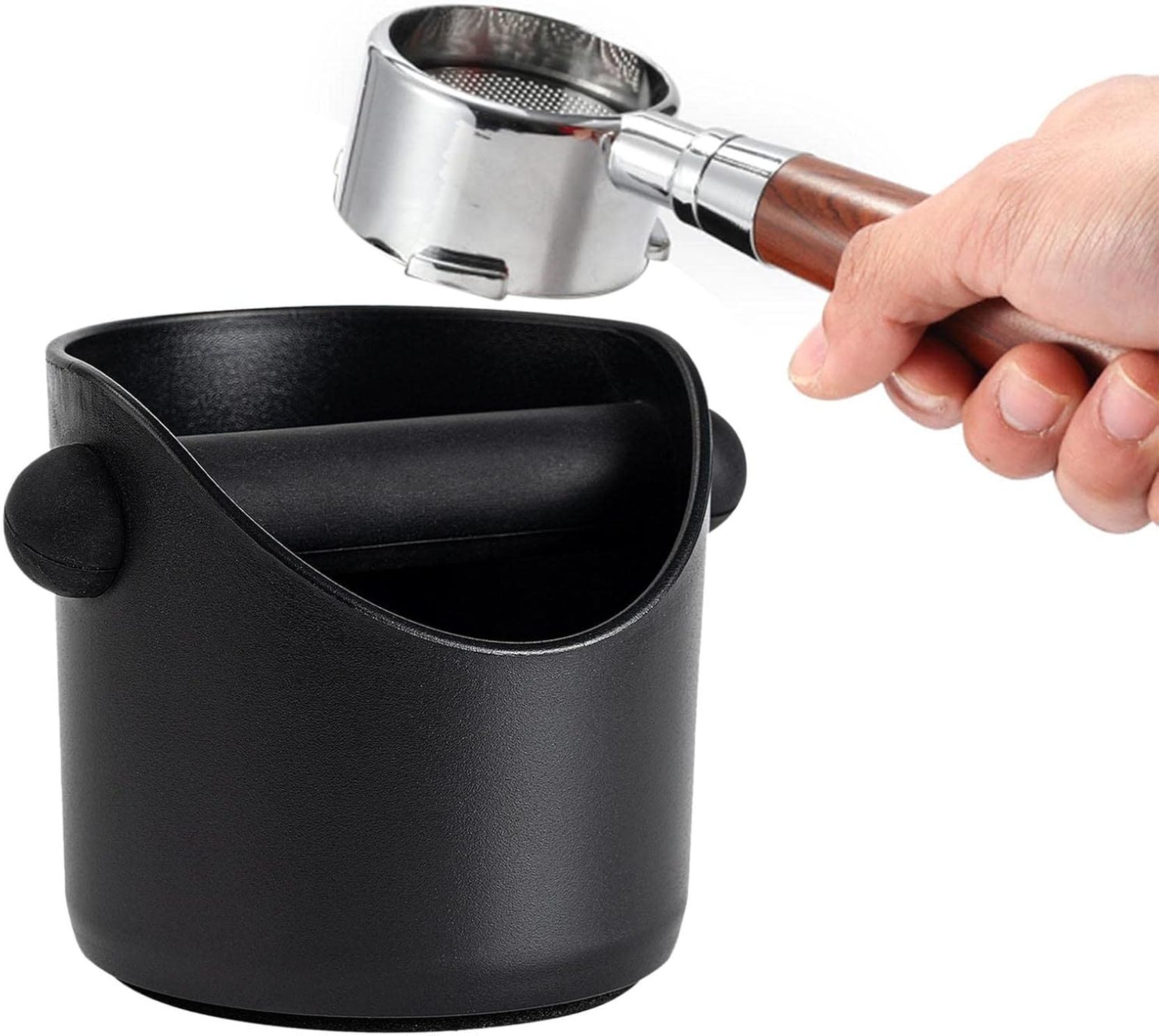 ノック コーヒー グラウンド ダンプ ビン 取り外し可能 ノック ロッド バリスタ 耐久性 滑り止め ベース ゴミ箱 エスプレッソ ダンプ キッチン用