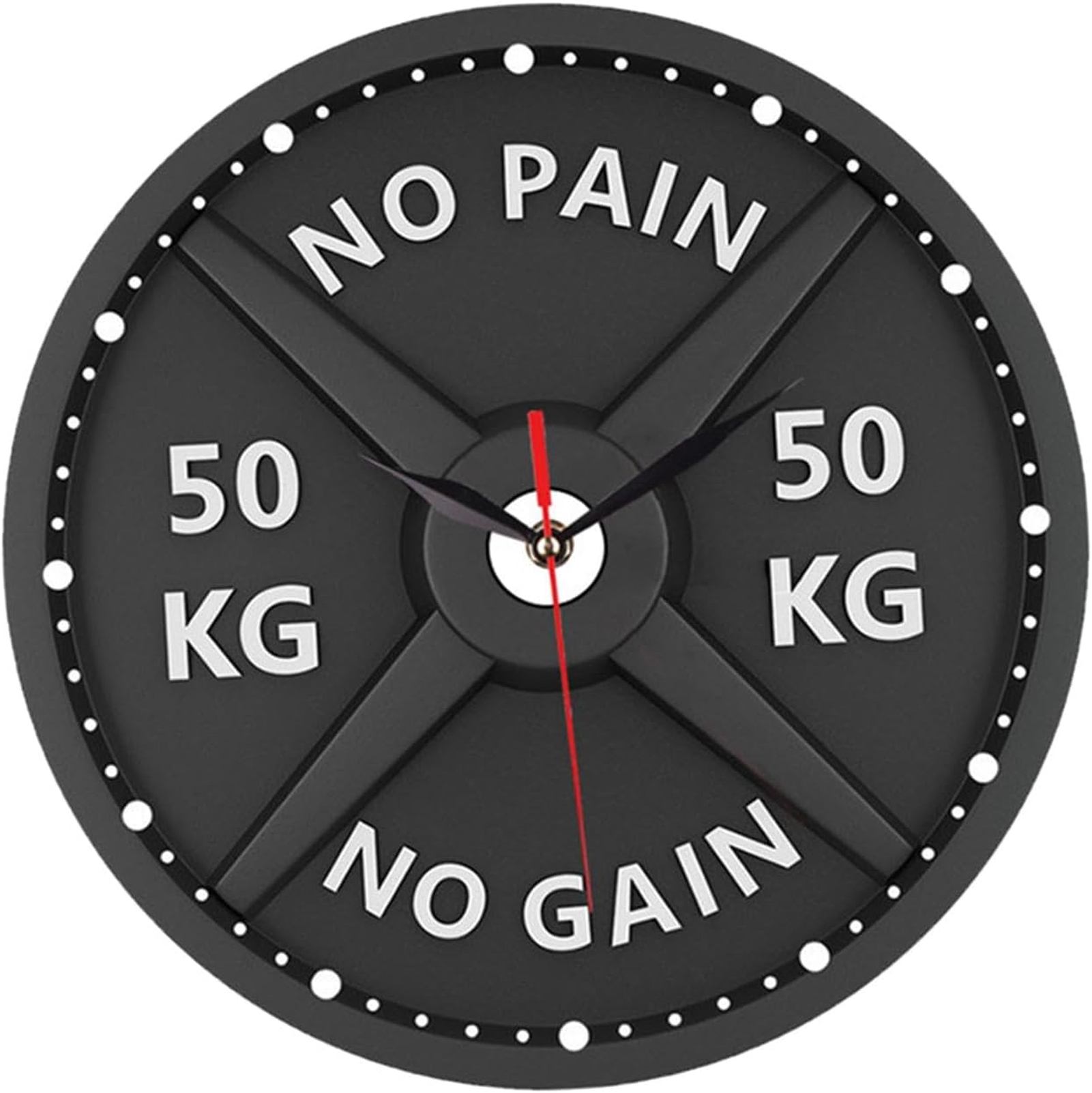 12インチダンベル壁掛け時計、装飾時計、ギフト用 雑貨 無騒音 部屋装飾 プレゼント 置き時計 アナログ..