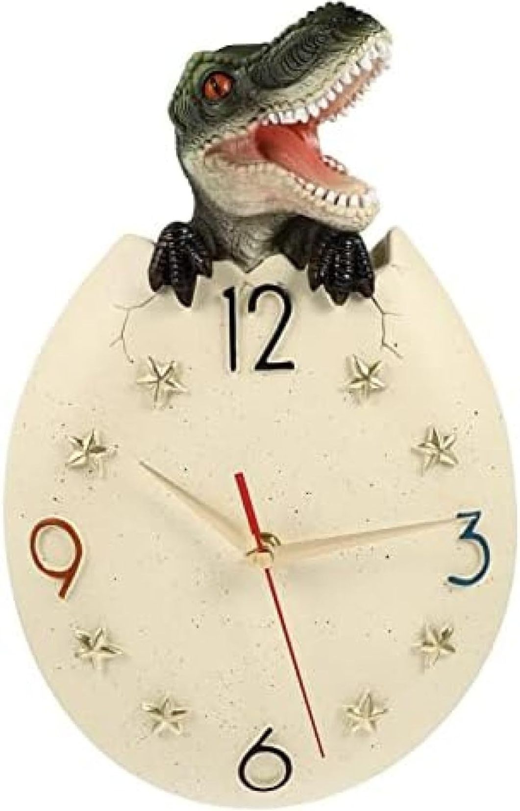 掛け時計 壁掛け 時計 恐竜 かわいい おしゃれ 静か おもしろ 恐竜の卵 インテリア 樹脂 子供部屋 オフ..
