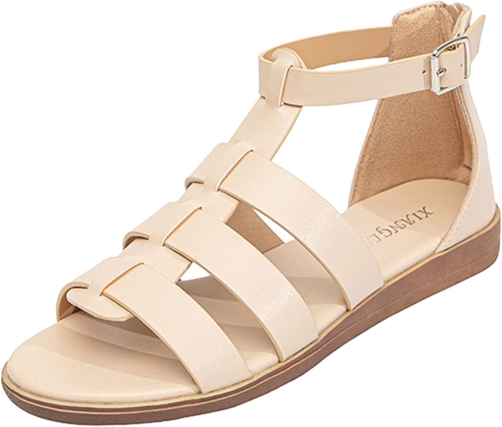 サンダル ブーツ レディース ストラップ 美脚 ぺたんこ コンフォート カジュアル サマーブーツ グラディエーターサンダル 人気 オシャレ ブーサン 歩きやすい 痛くない 夏ブーツ 旅行 プレゼント