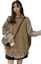 ニットベスト レディース 通学 ゆったり 無地 丸首 ニットセーター ノースリーブ 通勤 ベスト チョッキ 制服 学院風 大きいサイズ 可愛い 冬 秋 トップス おしゃれ 韓国 ファッション