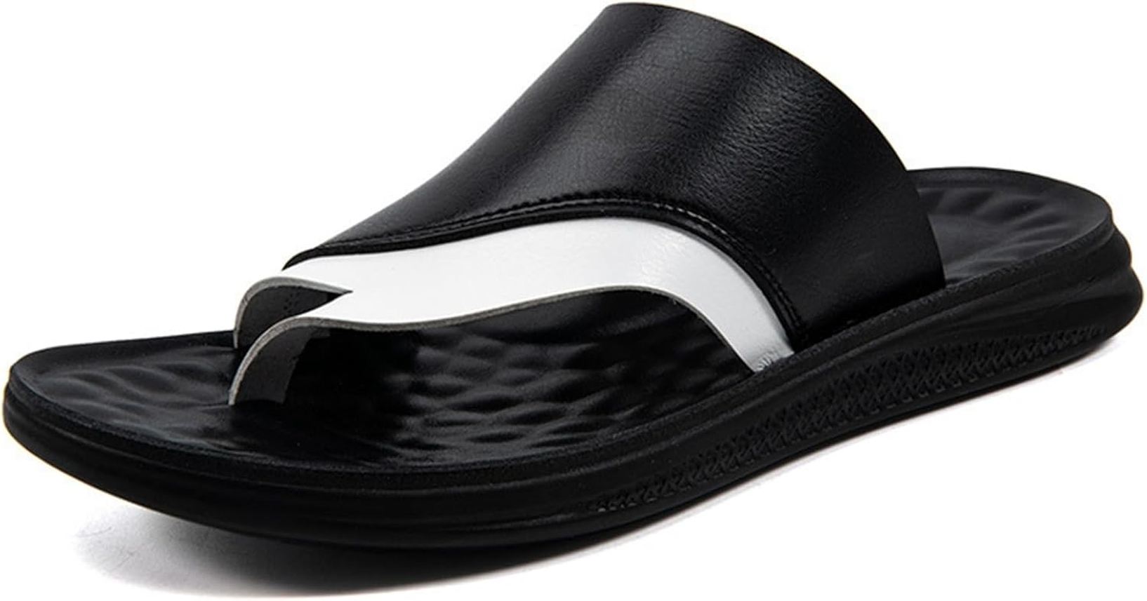 メンズ トングサンダル スリッパ コンフォート 革サンダル 軽量 ビーチサンダル カジュアル 滑り止め アウトドア ルームシューズ 耐久性 通気性 島ぞうり つっかけ 大きいサイズ 涼しい 夏用(4)