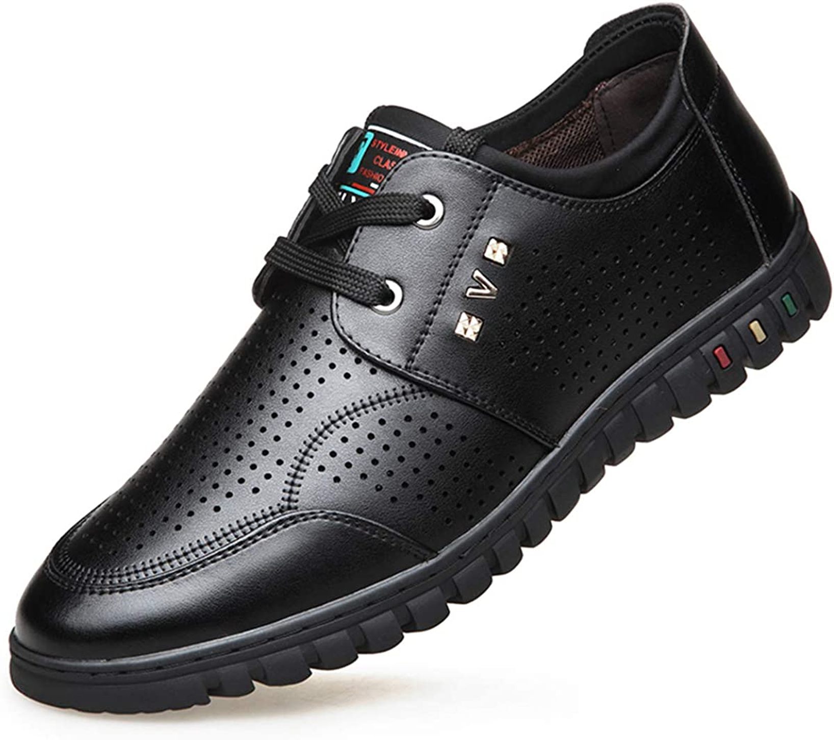 ビジネスシューズ メンズ 革靴 紳士靴 レザーシューズ メッシュ 夏 オフィス ドライビング ウォーキン..