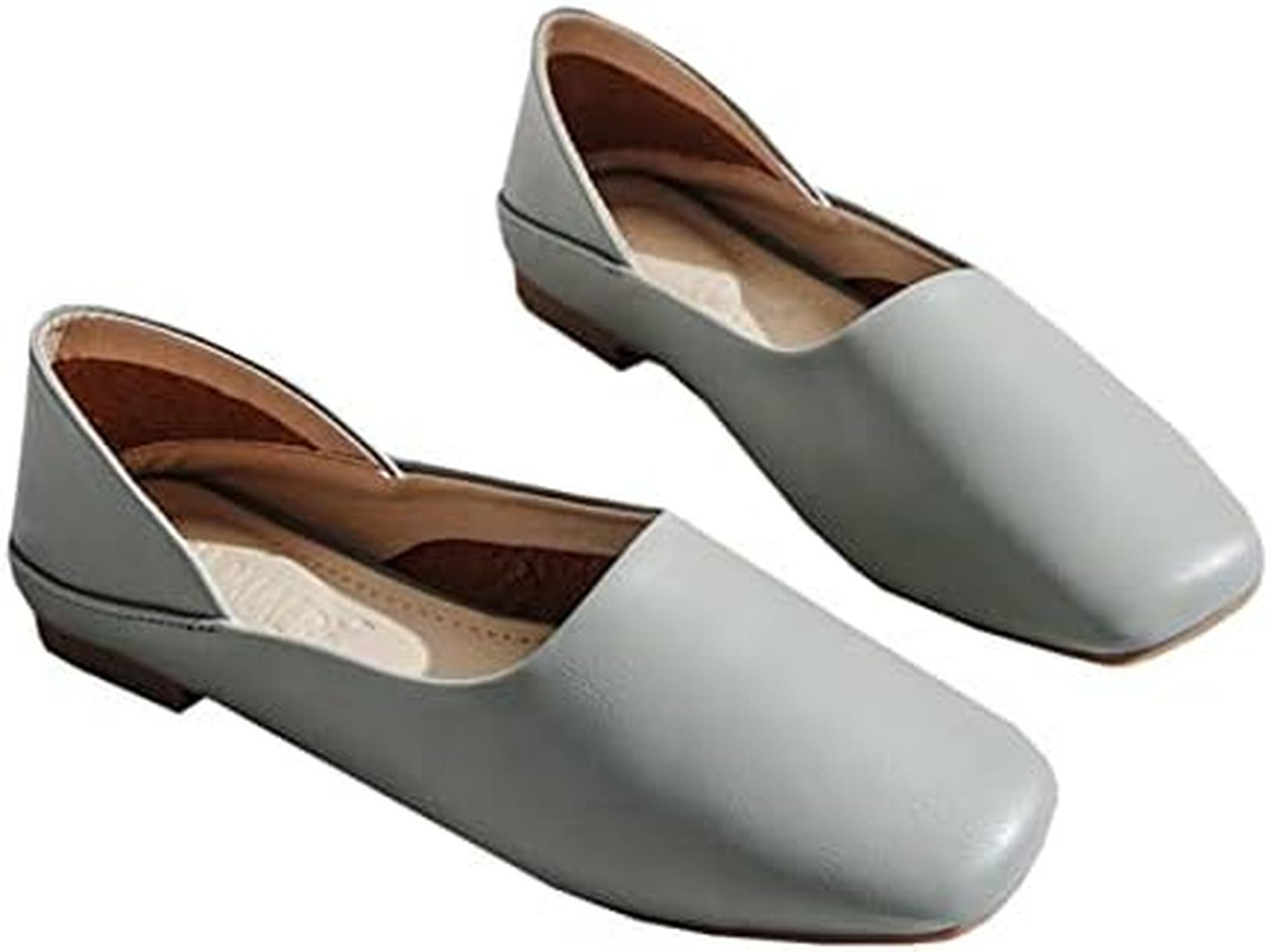 パンプス フラットシューズ 2way ローヒール レディース スクエアトゥ シンプル 無地 美脚 滑り止め 履きやすい 疲れない スリッポン カジュアル 旅行 お呼ばれ 通勤