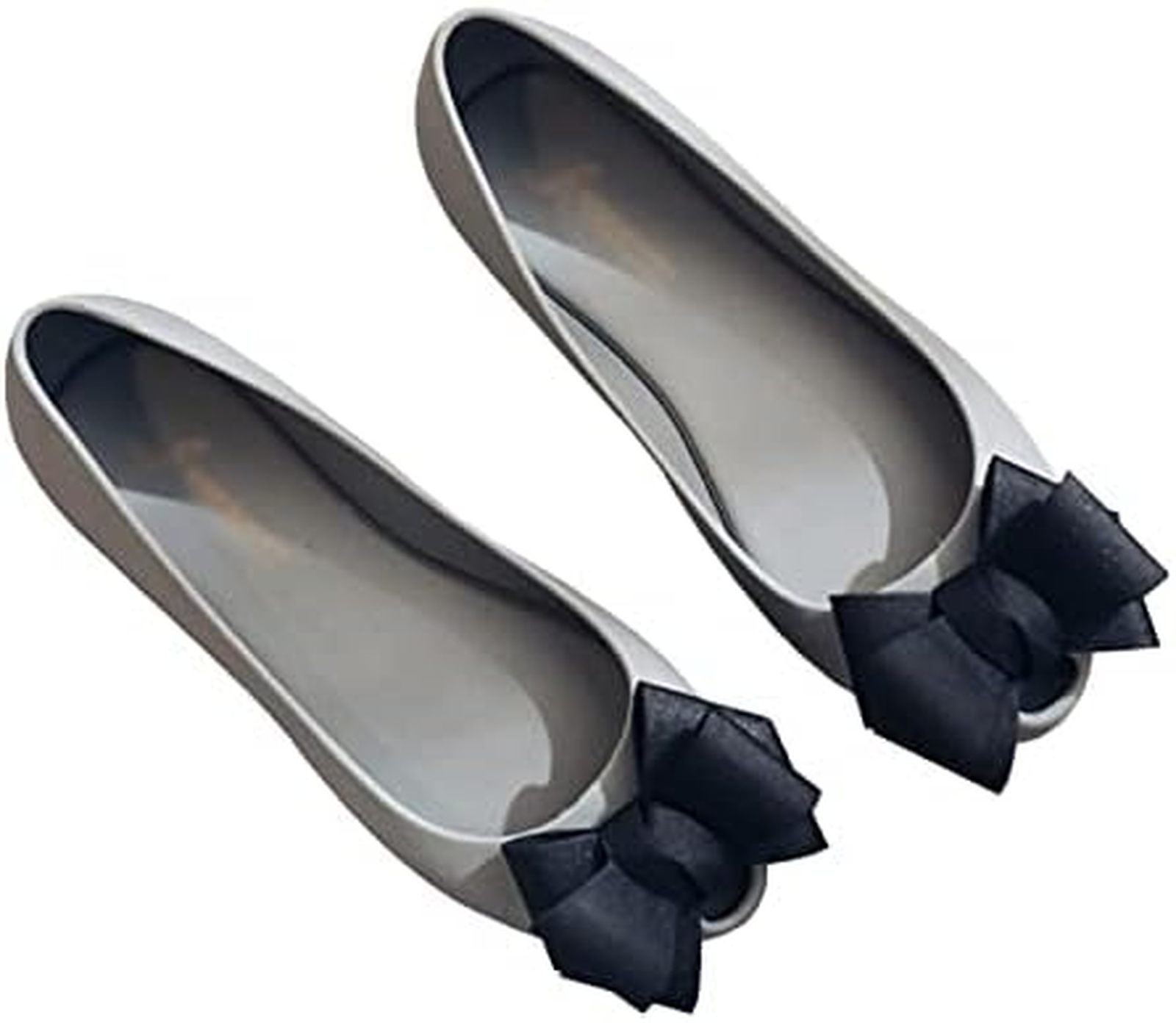 パンプス フラットシューズ レインシューズ レディース ウェッジヒール オープントゥ 蝶結び りぼん ビーチサンダル 滑り止め ローヒール 2cmヒール 走れる PVC 雨 靴 レイン美脚 ママ 雨靴