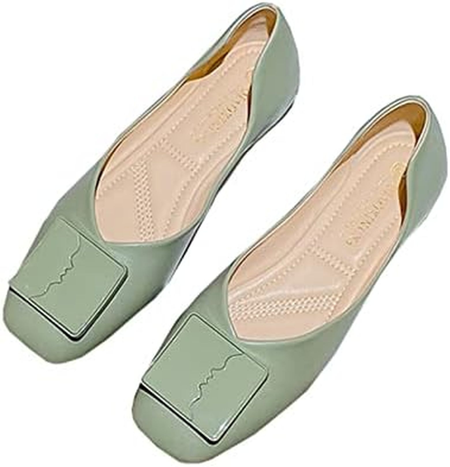 パンプス フラットシューズ スクエアトゥ レディース おしゃれ Vカット ローヒール 滑り止め 履きやすい 疲れない 快適 美脚 カジュアル フォーマル 春秋 3色展開 大きいサイズ