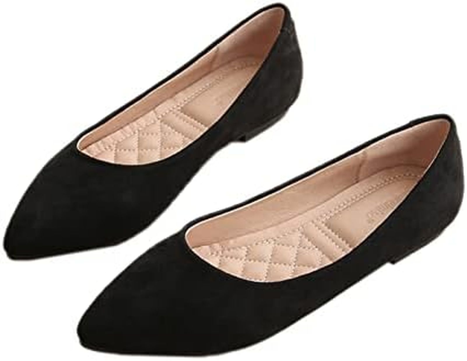 パンプス フラットシューズ レディース 痛くない ポインテッドトゥ フラット オフィス 通勤 疲れない 楽ちん 黒 歩きやすい ブラック フラットぺたんこレディースシューズ ベーシック ぺたんこ靴