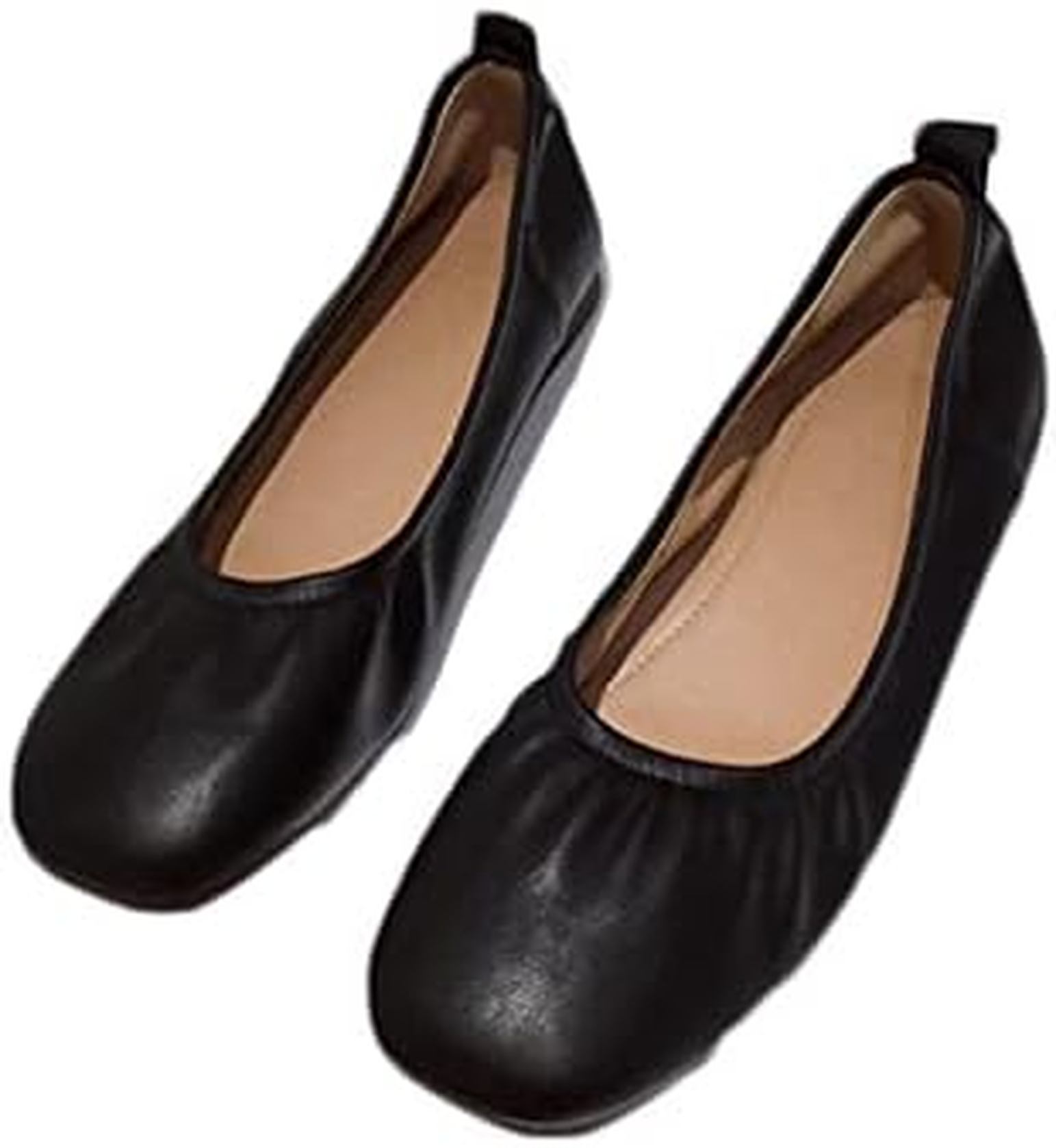 パンプス フラットシューズ フラットレディース 無地 低反発 痛くない 歩きやすい 大きいサイズ 通気 スクエアトゥ疲れない フラット バレエシューズ ローヒール ぺたんこ ペタンコ シューズ 美脚