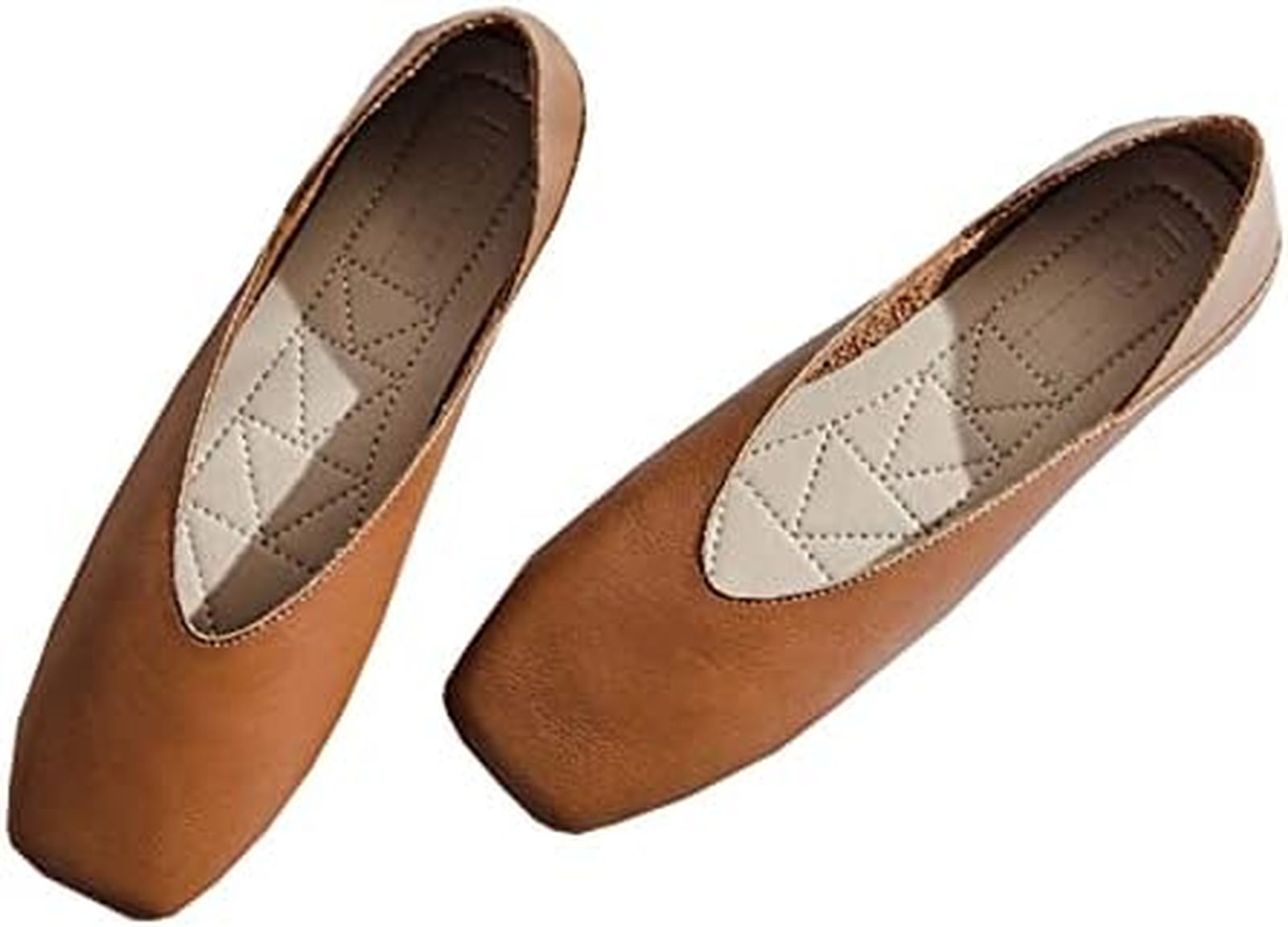 パンプス フラットシューズ スクエアトゥ ローヒール レディース シンプル 無地 フラットシューズ 美脚 滑り止め 履きやすい 疲れない スリッポン カジュアル 旅行 通勤 2way 妊婦