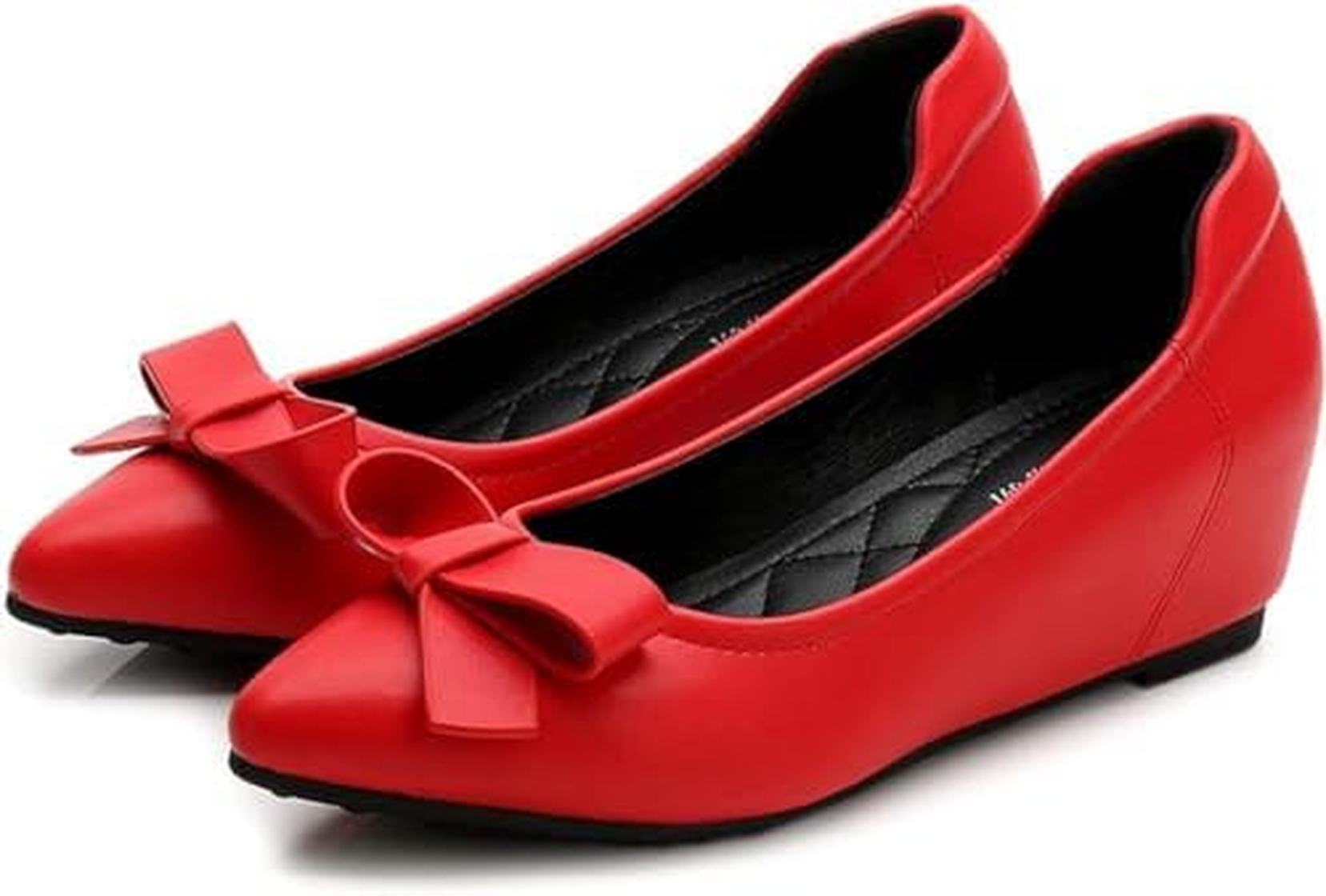 パンプス フラットシューズ インヒール ウェッジソール アーモンドトゥ 歩きやすい りぼん 痛くない 走れる スリッポン レディース フライトアテンダントシューズ きれいめ ポインテッドトゥ かわいい