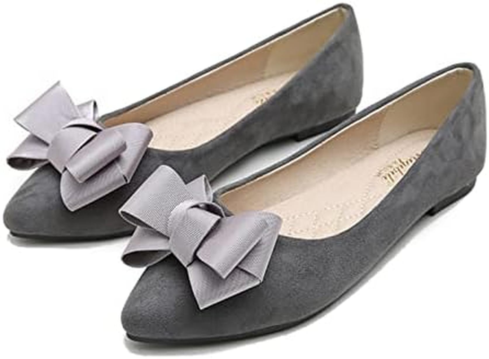 パンプス フラットシューズ ローヒール レディース 大きいサイズ 美脚 ポインテッドトゥ おしゃれ リボン 歩きやすい 快適 カジュアル フォーマル デート 通勤 お呼ばれ 3色展開