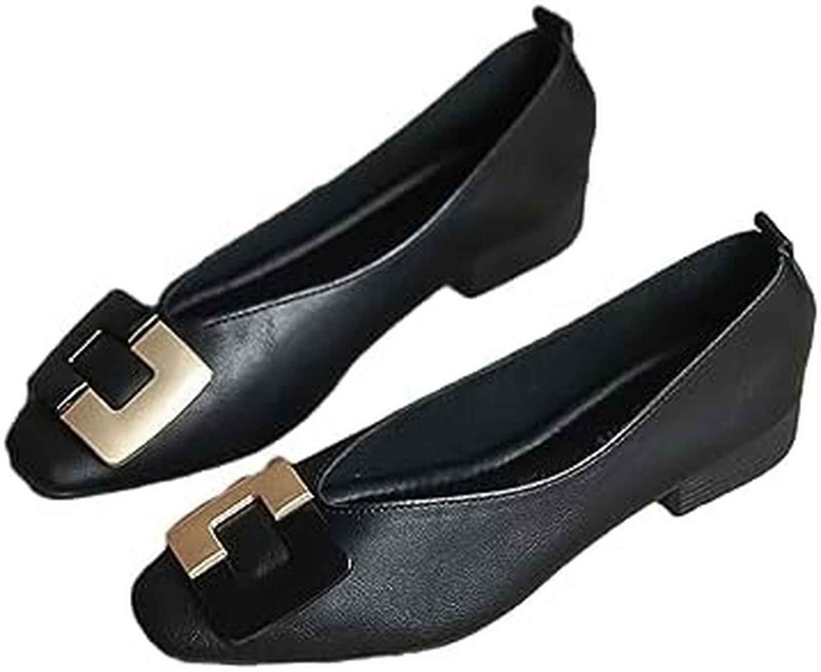 パンプス フラットシューズ 本革 レディース ローヒール2cm ビジネスシューズ スクエアトゥ 甲飾り フォーマル Vカット 甲浅 パッチワーク 軽量性 キレイめ ファッション 外出 オフィス 通勤