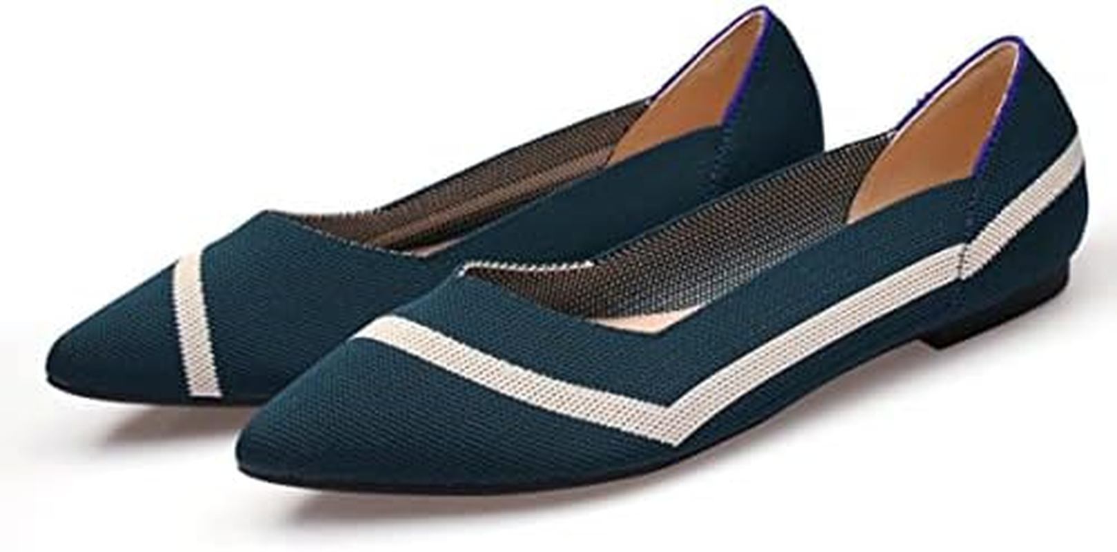 パンプス フラットシューズ フラットシューズ バレエシューズ ニット 軽量 ポインテッドトゥ スリッポン レディース ローファー フラットシューズ 履き心地 疲れない カジュアル オフィス 通勤通学