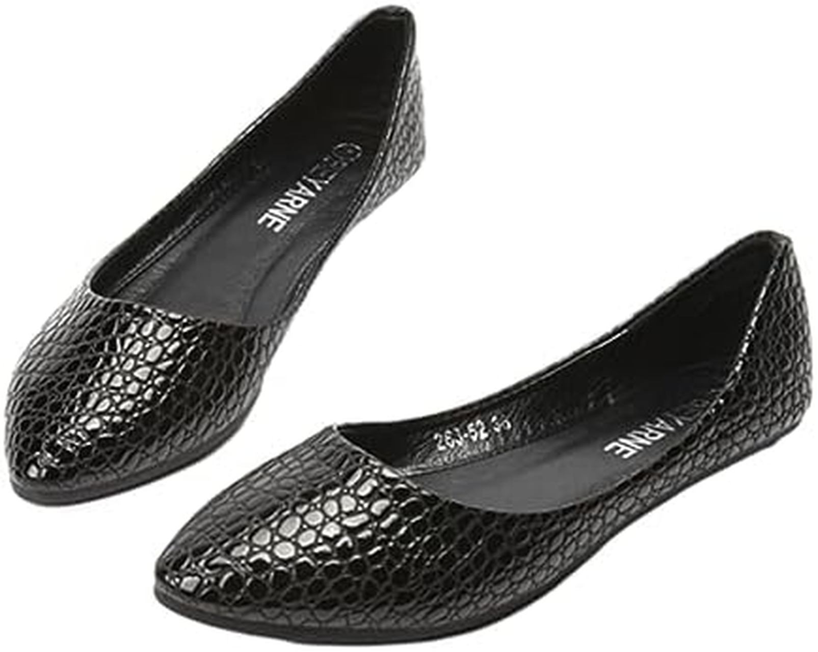 パンプス フラットシューズ レディース ビジネスシューズ ローヒール フラット ポインテッドトゥ ワニ柄 歩きやすい ぺたんこ フォーマル 春夏秋靴 大きいサイズ 疲れない 履きやすい 外出 通勤 オ