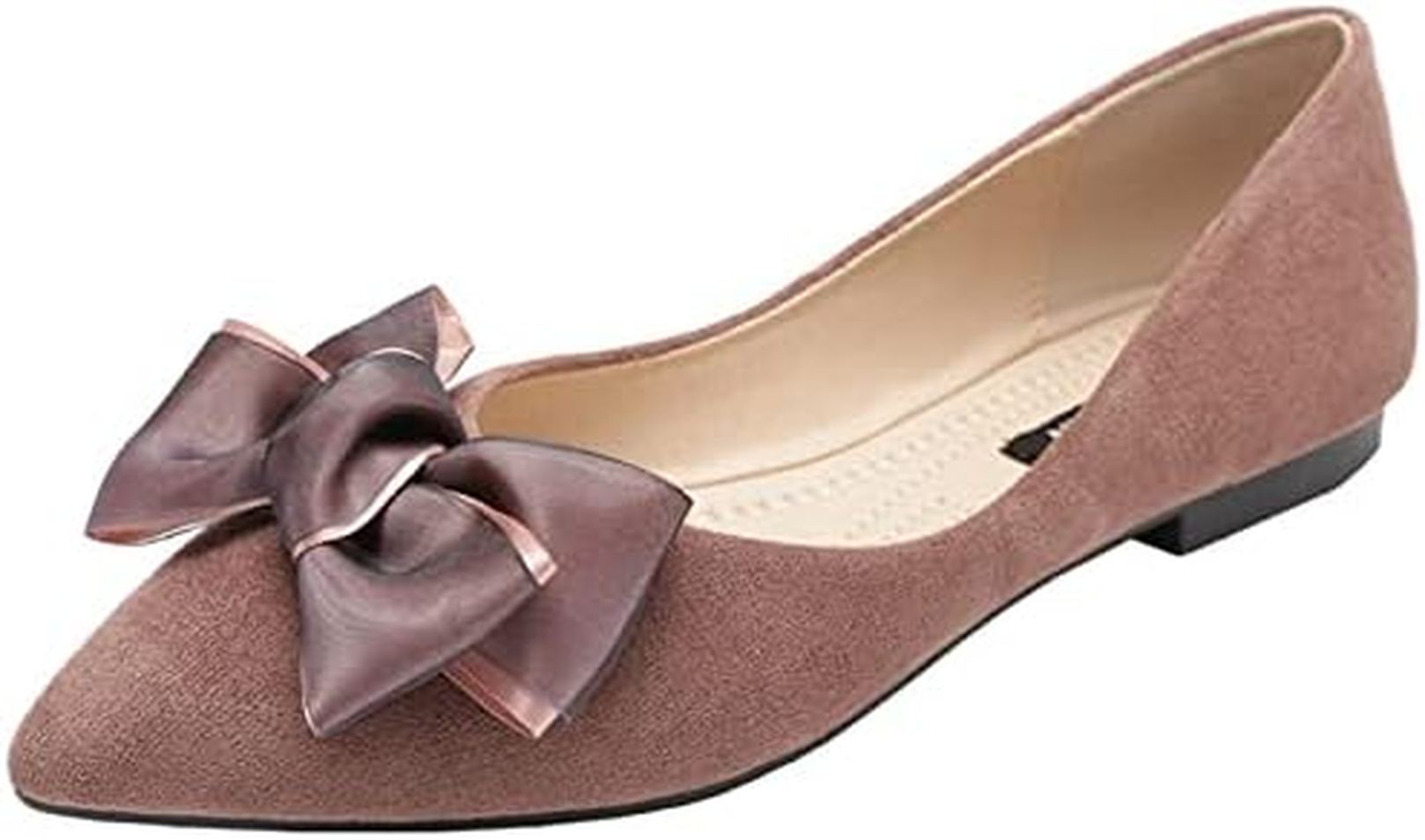 パンプス フラットシューズ レディース ポインテッドトゥ フラット ビジネス 歩きやすい スエード リボンおしゃれ 幅広 痛くない フラットシューズ 脱げない 通勤 疲れない レディース靴 立ち仕事