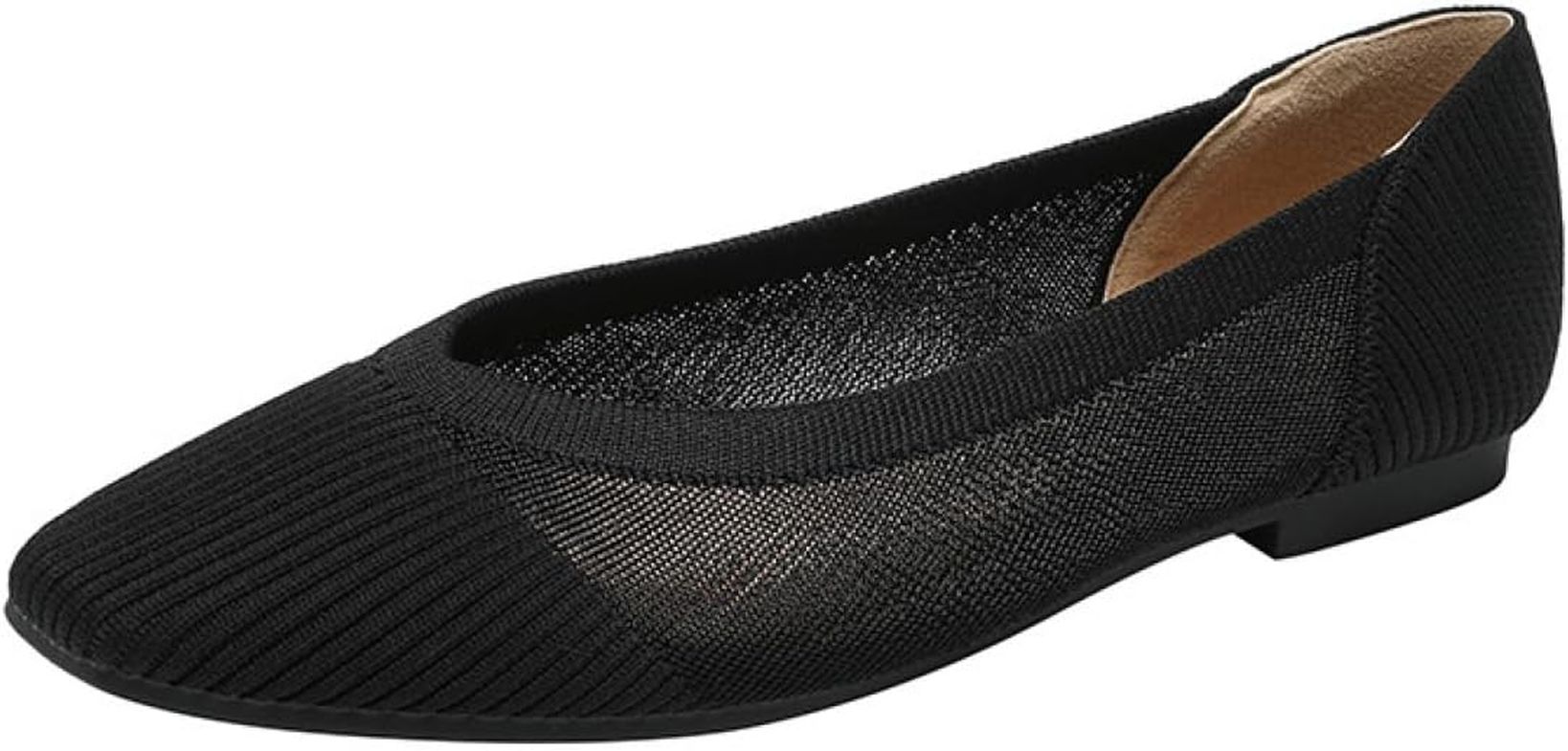 パンプス レディース フラットシューズ 走れるパンプス 痛くない ぺたんこ 歩きやすい 脱げない ニット ポインテッドトゥ フラット 春夏秋 母の日 幅広 ニットシューズ 疲れない 華奢見え 素足 楽