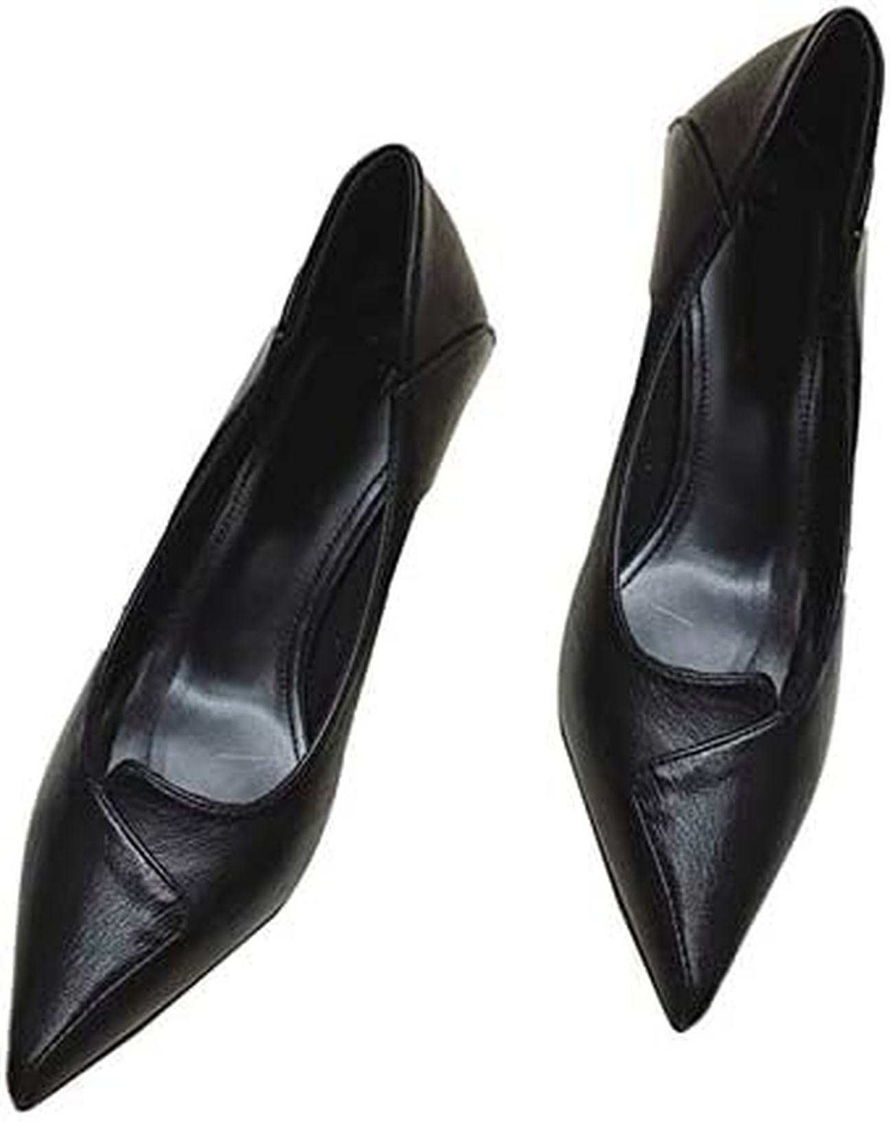 パンプス フラットシューズ ポインテッドトゥ レディース オフィスシューズ スリッポン ハイヒールシューズ ピンヒール 5.5cmヒール ファッション ワイルド 春夏秋冬 疲れない 結婚式 ウェディン