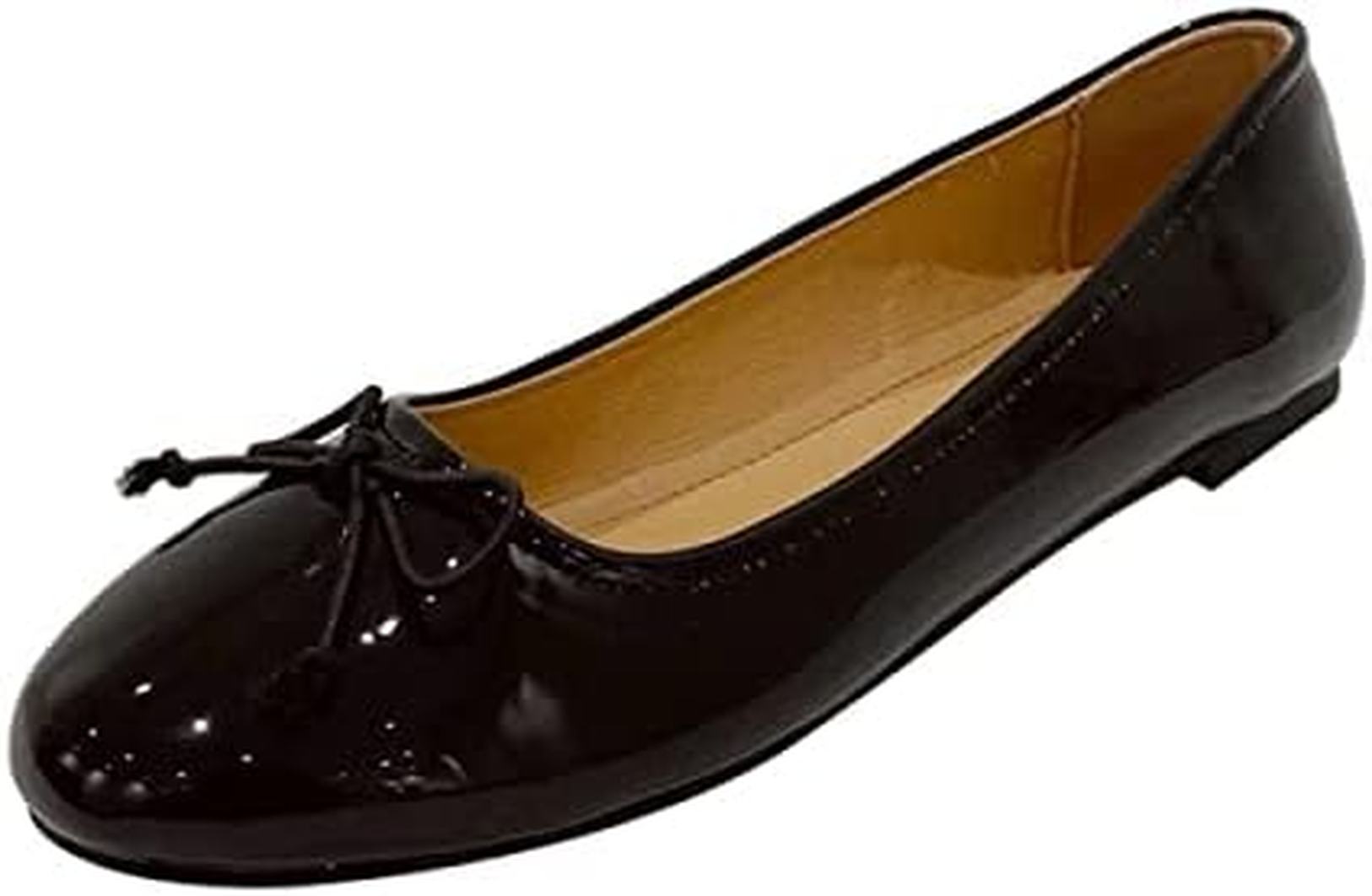 パンプス レディース バレエシューズ 大きいサイズ 小さいサイズ フラット ラウンドトゥ ビジネス 歩きやすい エナメル リボン クッション入り 大人可愛い パーティーシューズ バレエフラット 歩きや