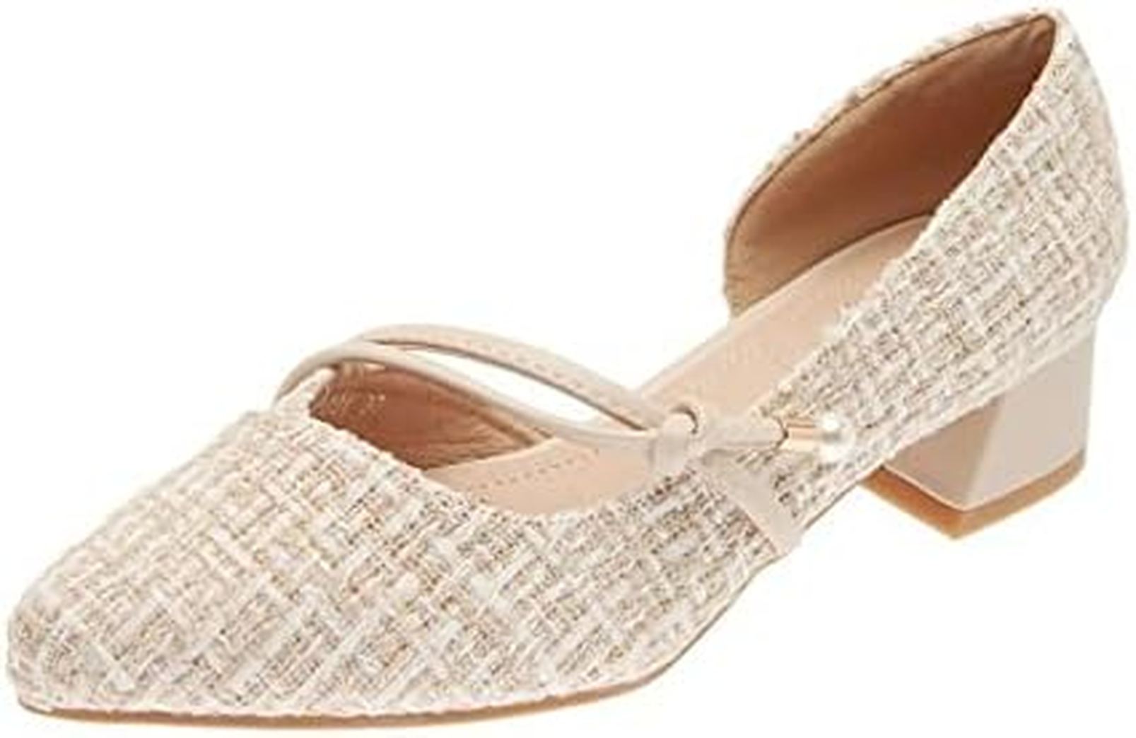 パンプス レディース チェック柄 サイドカット ポインテッドトゥ 身長UP 通勤通学 編み スリッポン OL風 レジャー 普段使い 入学式 履き心地 春夏 歩きやすい 文化祭 エレガント 優しい 防滑