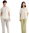半袖 Tシャツ メンズ レディース パジャマ 綿 ルームウェア 夏 二点セット 無地 シンプル 大きいサイズ カジュアル プルオーバープル 通気 便利服 肌に優...