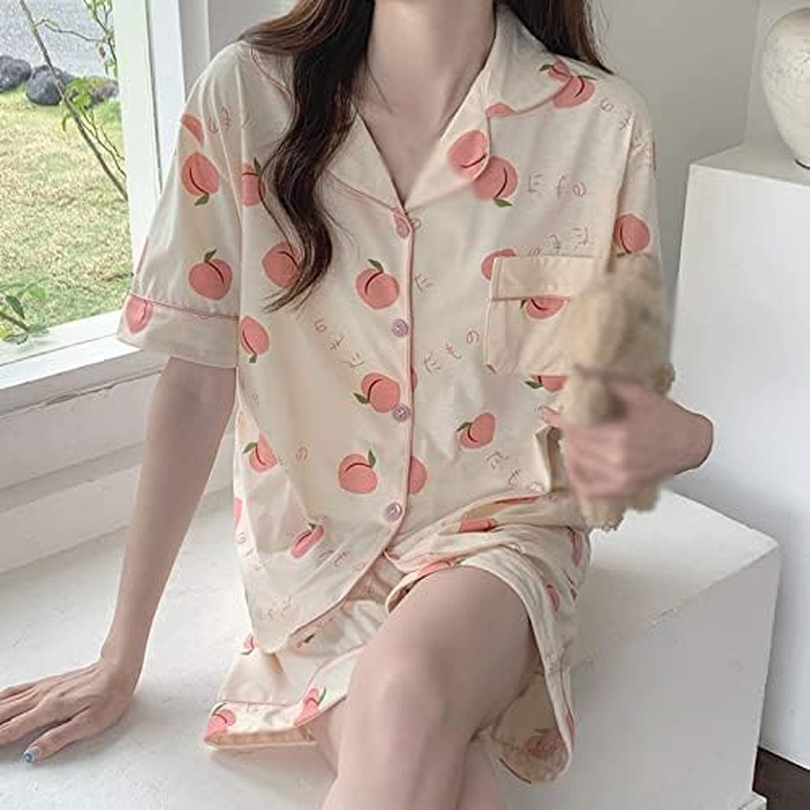 部屋着 綿 半袖 シャツパジャマ 上下セット ルームウェア セット パジャマ レディース 夏 ショートパンツ 春 前開き ルームウエア ナイトウェア 大人 おしゃれ リラックスウェア プレゼント かわ