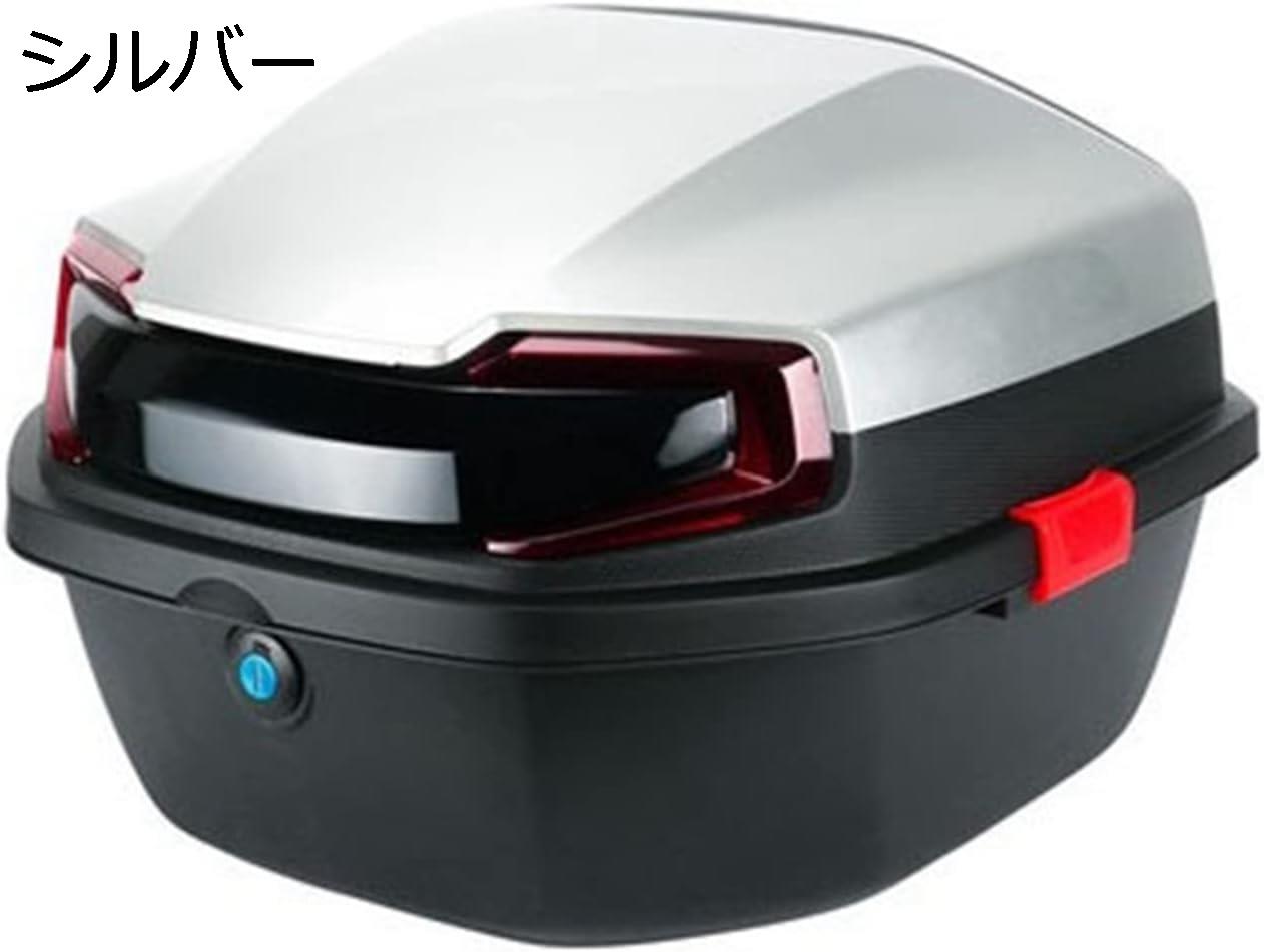 バイクトップケース リアボックス 34L バイクボックス バイクパーツセンター バイク用ボックス 大容量 原付 脱可能式 フルフェイス収納 ヘルメット入れ