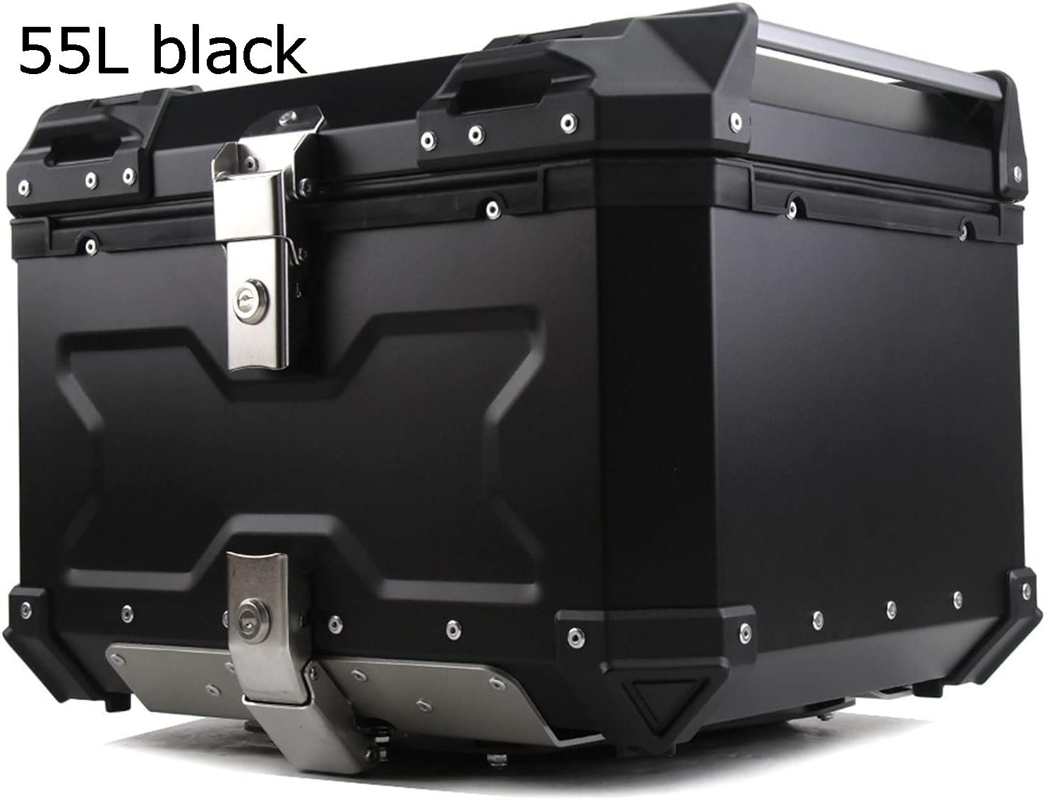 リアボックス オートバイエンボスアルミ合金のトランクトランク55L大きな電気車のトランク収納ボックス