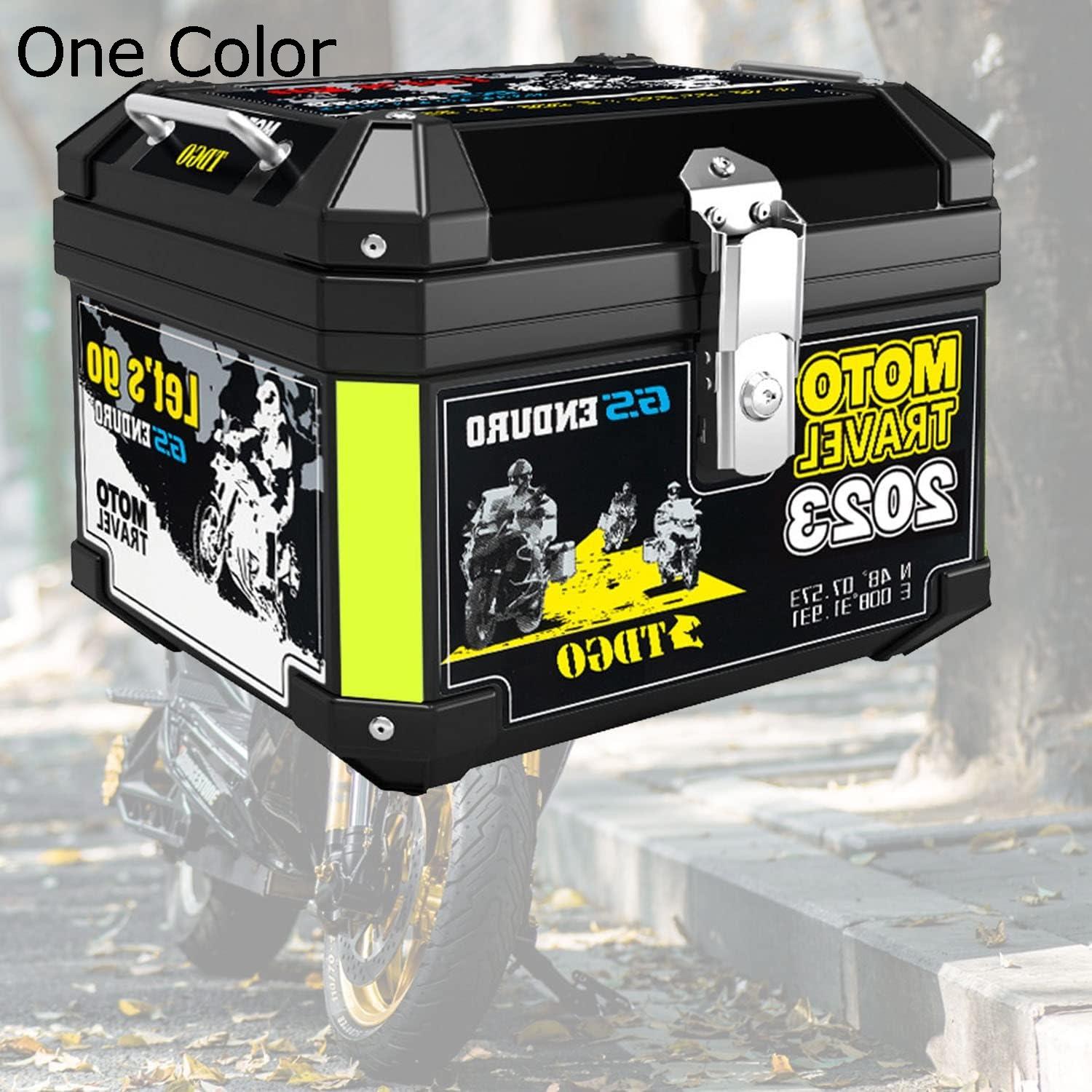 リアボックス45L バイク用 リアボックス 着脱可能式 バイクボックス 大容量 原付 トップケース 防水性 フルフェイス収納可能 ヘルメット入れ