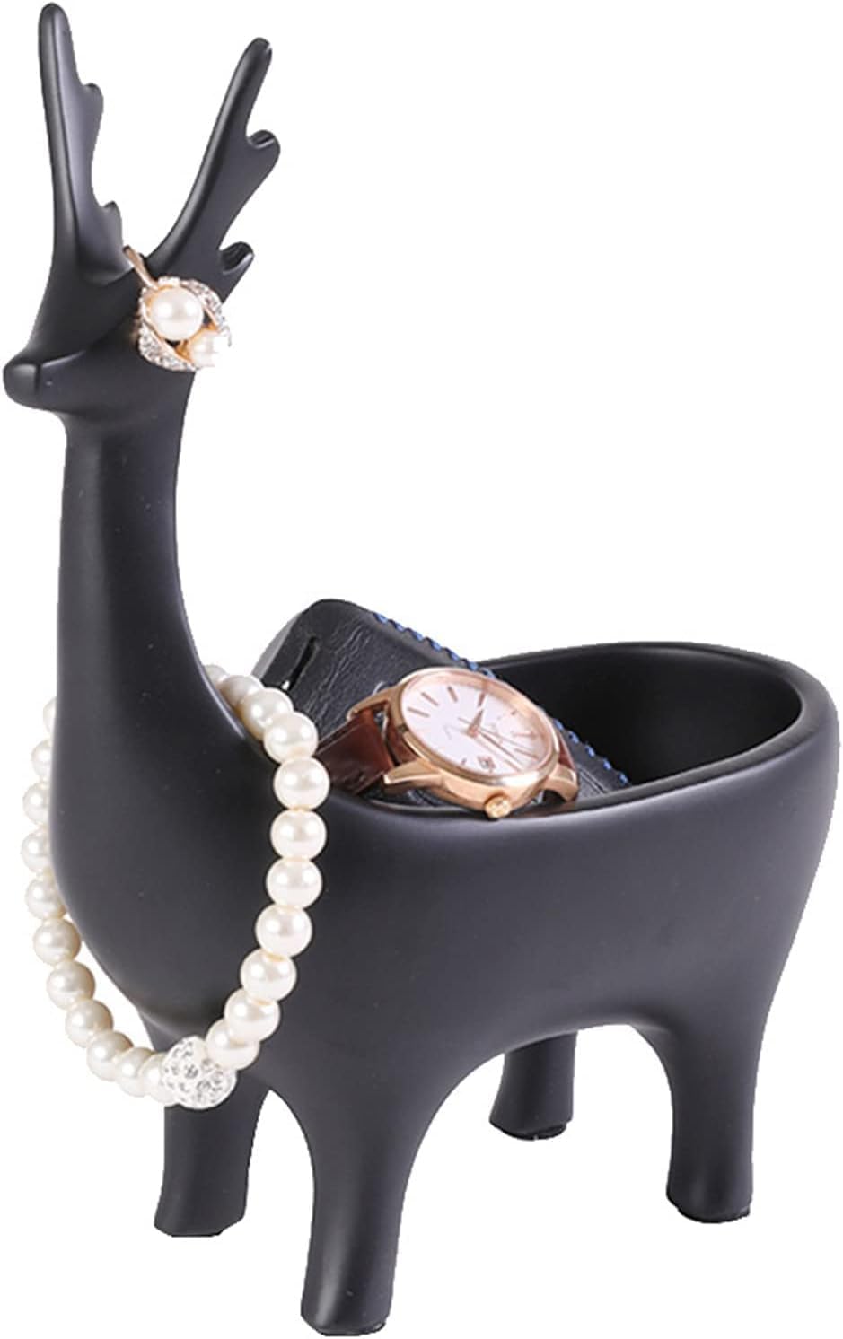 鍵スタンド 鍵置き 樹脂製 キースタンド 玄関収納 鹿 北欧風 動物 キーフック 卓上収納 鍵ホルダー 小物収納 腕時計 携帯電話 メガネ カード置き 鍵置く ジュエリー スタンド アクセサリー スタ(3)