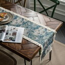 テーブルランナー 北欧 おしゃれ 帯 モダン アンティーク 洗える 撥水 ブラウン 防水 長さ デザイン テーブルクロス ブリッジランナー テーブルセンター テ...