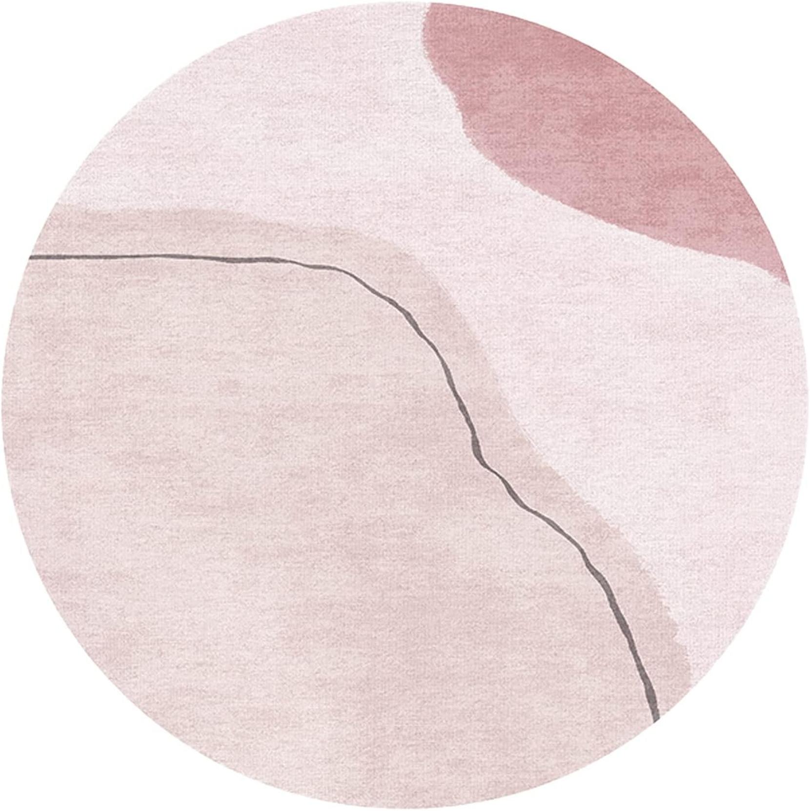 ノルディックエリアの敷物の丸いカーペットの居間の寝室またはキッチン、ブラック/グレー - 80cm 100cm..