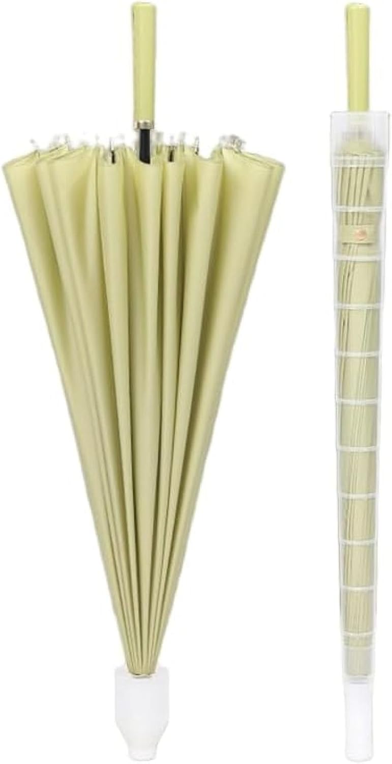 長傘 雨傘 115cm傘下直径防水カバー付き 24本骨 本革のハンドル 超撥水 防風 防水 車載用傘 大きい レ..