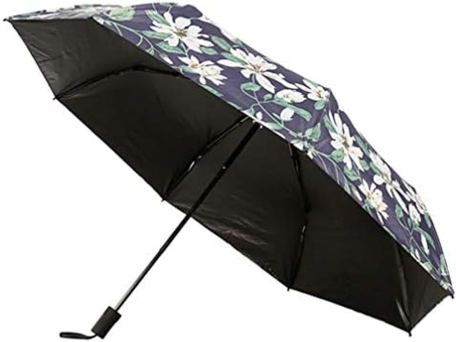 日傘 傘 折りたたみ傘 UV傘 折り畳み式 晴雨兼用 梅雨対策 遮光 遮熱 高耐久度 花柄（ブルー）