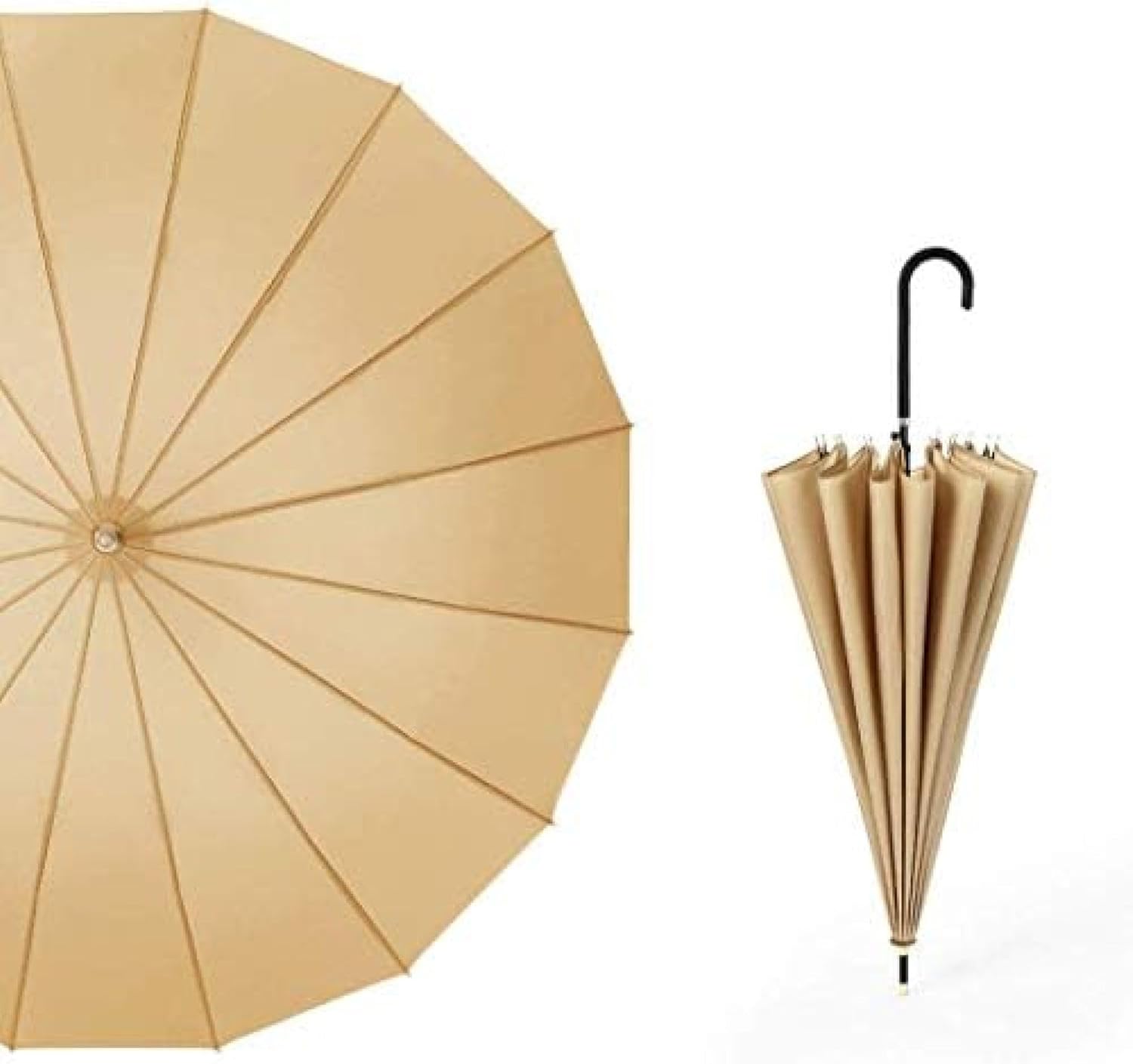 傘 長傘 メンズ レディース 16本骨 手動開け ワンタッチ 全グラスファイバー傘骨 頑丈 撥水加工 耐風 梅雨対策 晴雨兼用 uvカット 復古 通勤 通学 用傘 大きい傘 小清新
