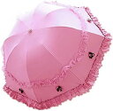 ロリータ傘 折りたたみ傘 日傘 雨傘 兼用 プリンセス傘 花 薔薇 レース フリル ドーム型 UV 日焼け 対策 遮光 裏も 可愛い