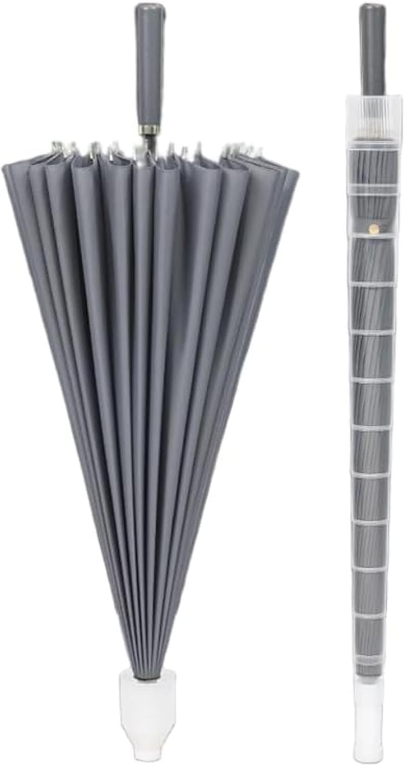 長傘 雨傘 24本骨傘 高強度グラスファイバー 強風に強い傘 紳士傘 210t二重傘布 超高密生地 おしゃれ ..