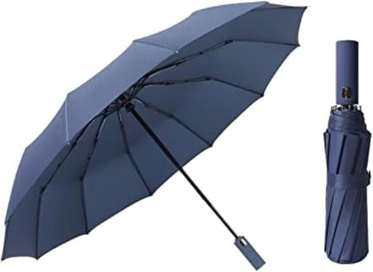 折りたたみ傘 ワンタッチ 自動開閉 晴雨兼用 日傘 耐強風 超撥水 高強度グラスファイバー UPF50+ UVカット 自動傘 12本骨 130cm 防風トラベルアンブレラ 台風対応 高耐久度 梅雨対策のサムネイル