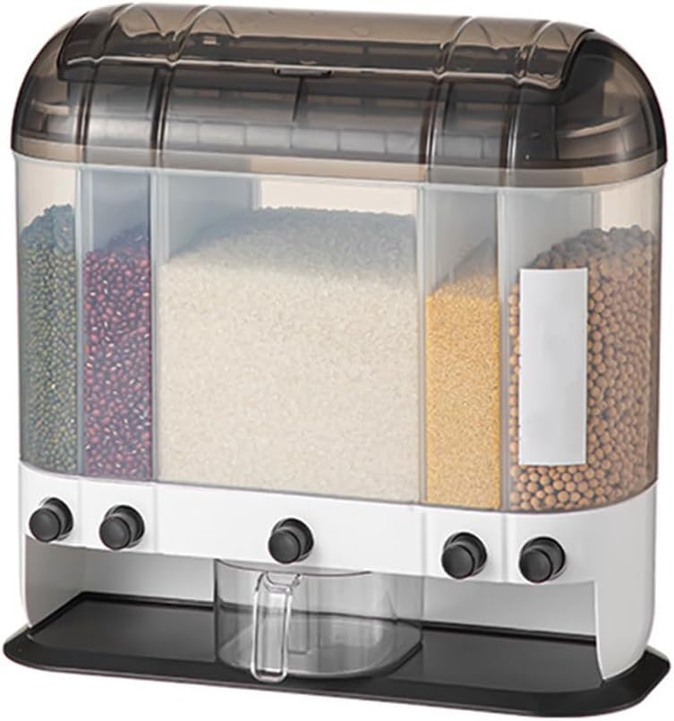 シリアルディスペンサーライスディスペンサー米保存容器防虫防湿米保存ボックス家庭用食品容器多機能分類米バケツ家庭用およびキッチンパントリー用 B