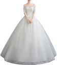 レディース 花嫁ワンピース ウェディングドレス ドレス 結婚式ドレス ロングドレス ワンピース フォーマルドレス 宴会ドレス 半袖 Vネック 刺繍 エレガント 結婚式 披露宴 二次会 演奏会 パーティ