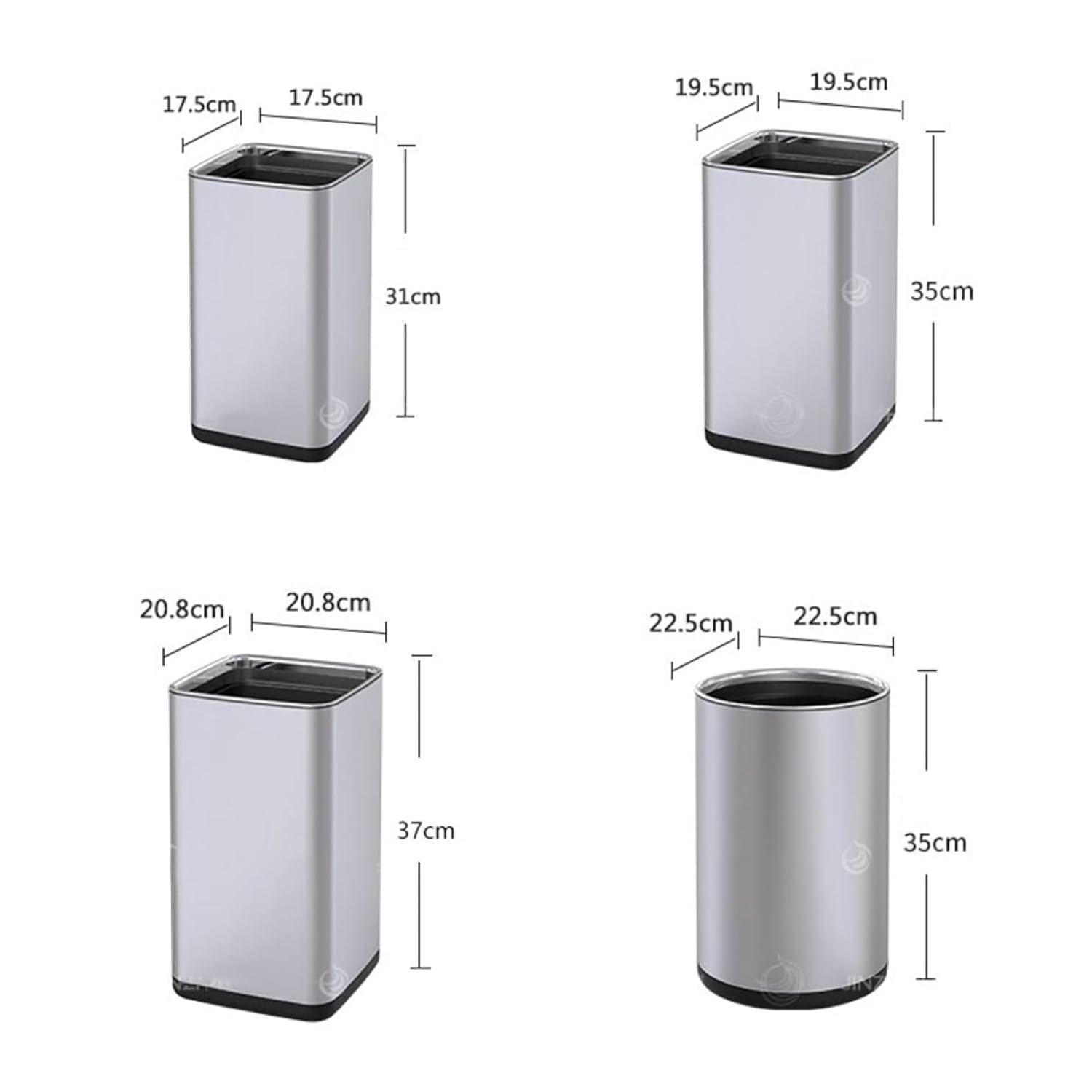 ゴミ箱 フタなし 15L ダストボックス 角型 ごみ箱 ゴミ袋が見えない スリム おしゃれ シンプル 抗菌 部屋 キッチン リビングルーム トイレ 浴室 オフィス用 スチール