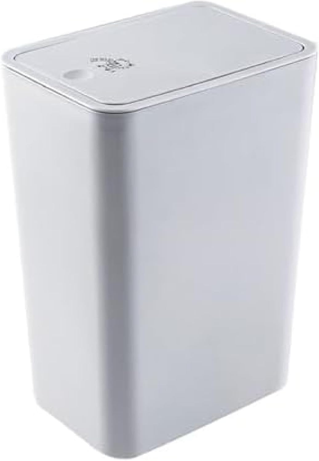 ゴミ箱 ふた付き 15L ダストボックス 角型 プッシュ式 ごみ箱 おしゃれ スリム 抗菌 消臭 密閉 音無し 部屋 キッチン プラスチック リビングルーム グレーA 洗面所 オフィス用 トイレ