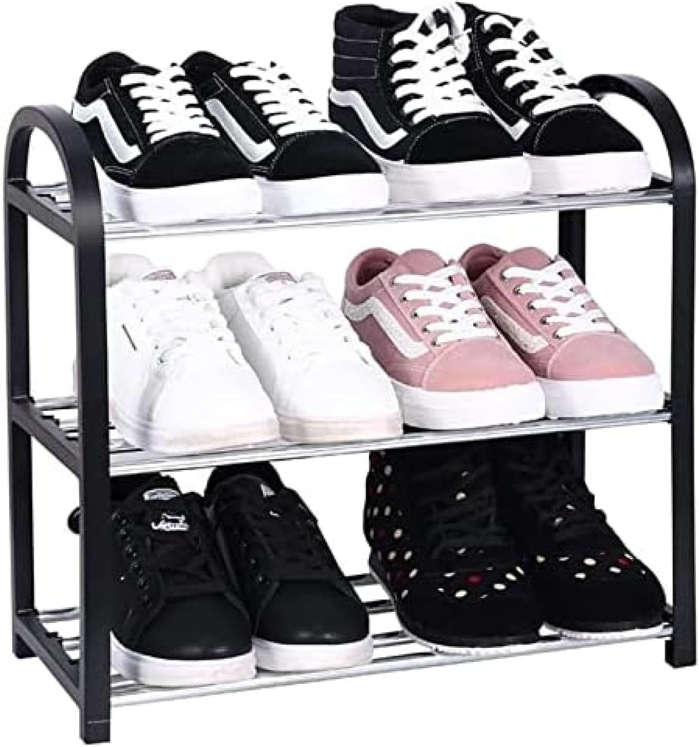 靴箱 シューズラック 靴棚 靴収納 金属靴ラックプラスチック靴収納棚ホームオーガナイザー靴オーガナイ..