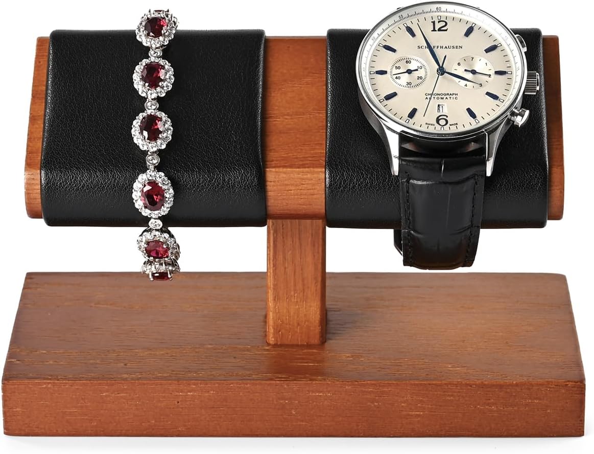 腕時計 スタンド ウォッチスタンド 木製 2本用 ディスプレイ 収納 撮影 高級 おしゃれ 時計置き台 適格..
